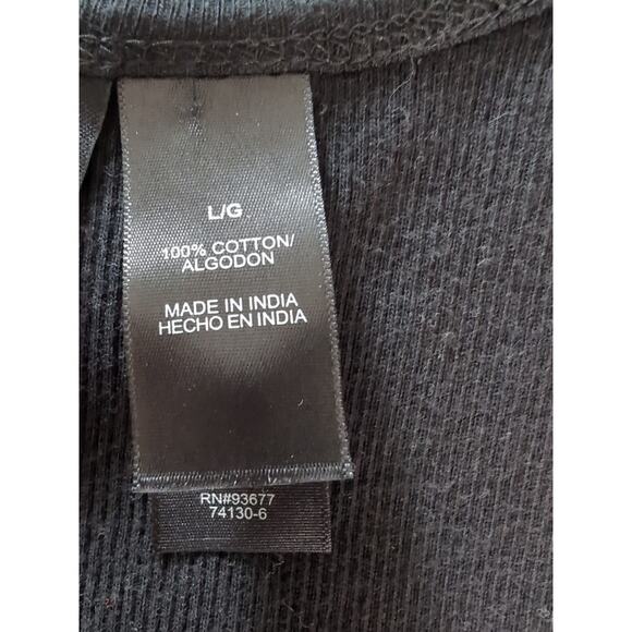 Red Black Sequin Chevron Tank Top Size Large Y2K Glam Party Top. Bisou Bisou - Picture 4 of 8